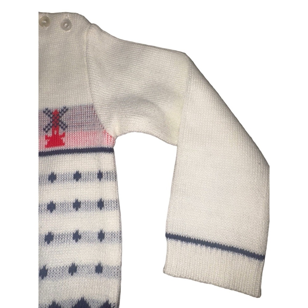Vintage 1970's Lyttle Angel Originals Windmill Sweater Cottage Core 3-6M Boy - Picture 2 of 13